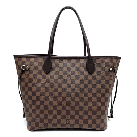 louis vuitton neverfull mm damier ebene rose ballerine